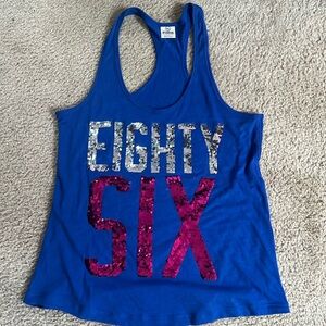 Vintage victoria secret PINK sequin racerback RARE